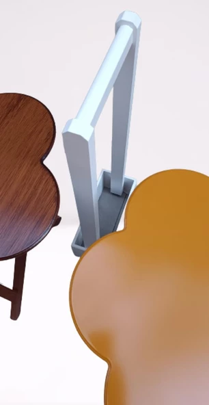 Zigon Çanta 90097 Papatya Model 2li Tk Ahşap MDF Hardal Ceviz Renk Uyum El Yapım ürün görseli 1