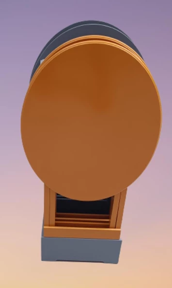 Zigon Çanta 90127 Sehpa Oval Model Dörtlü Mdf Hardal ve Gri  Renk Uyumu El Yapımı ürün görseli 1