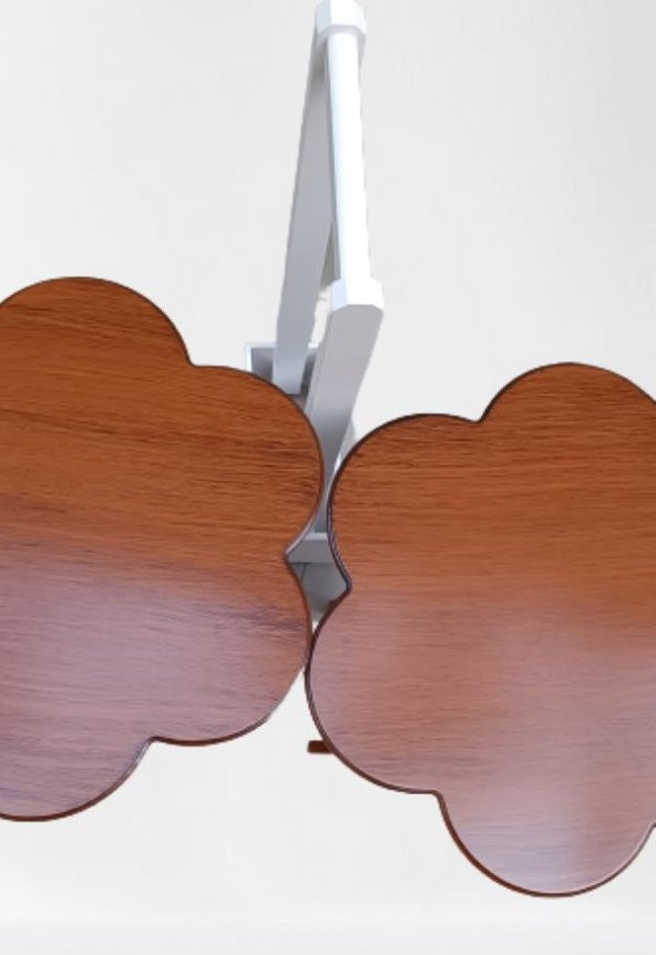 Zigon Çanta 90103 Sehpa Papatya Model 2li Takım Ahşap MDF Ceviz Renk Uyum El Yapı ürün görseli 1