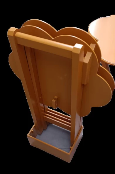 Zigon Çanta 90116 Papatya Dörtlü Model Ahşap Mdf Hardal Renk Uyumu El Yapımı ürün görseli 1