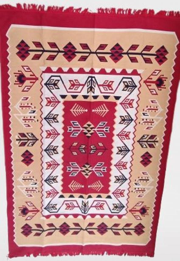 Kilim Antik 140-215 Otantik 90155 Motifler Model Naturel Boya Çift Taraf El yapım ürün görseli 1