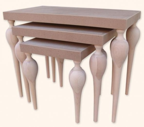 Zigon ILGZ 18086 TOMBUL Model Kayın Klasik Balon Ayak Model MDF tabla HAM El yapı ürün görseli 1