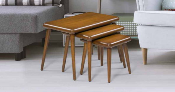 Zigon Osm 18258 CLASS Model klasik Sehpa Ceviz Ahşap Kayın retro ayak El Yapım ürün görseli 1