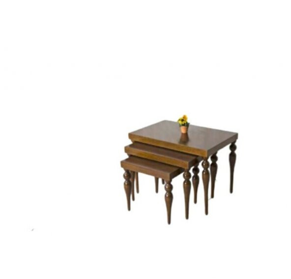 Zigon OSM 18531 ELİT Model Sehpa Parlak Ceviz Kayın torna RETRO Balon ayak Elyapı ürün görseli 1