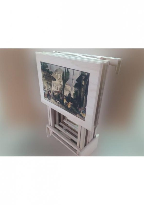 Zigon Çanta sehpa 17426  Resimli Büyük HAM Kayın Ayak Dikdörtgen Natüre El Yapım ürün görseli 1