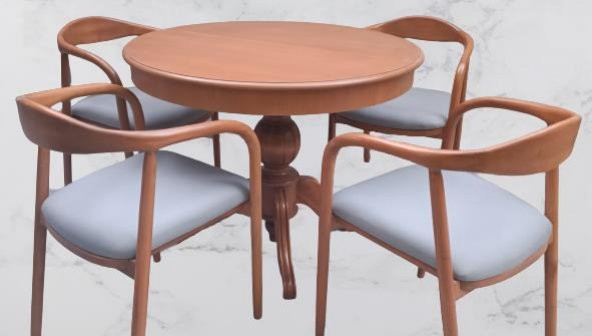 Masa Sandalye 90001Tk Yılan Sandalye Baba ayak Kayın Aslan Ihlamur  Ceviz 100 CM ürün görseli 1