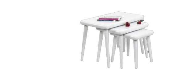 Zigon Osm 17600 Model class Sehpa Parlak Beyaz boya Kayın aslan ayak Yapım ürün görseli 1