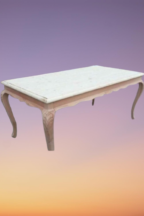 Masa 13596 LÜKENS ASLAN Ayak Oymalı sabit Model ladin Tabla HAM Klasik El Yapım ürün görseli 1