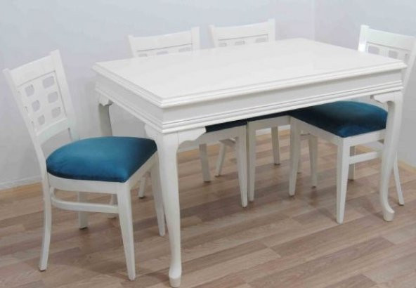 Masa-sandalye 13995 Tk Model 9GÖZ Kayın Retro Parlak beyaz Sandalye AÇIL masa ürün görseli 1