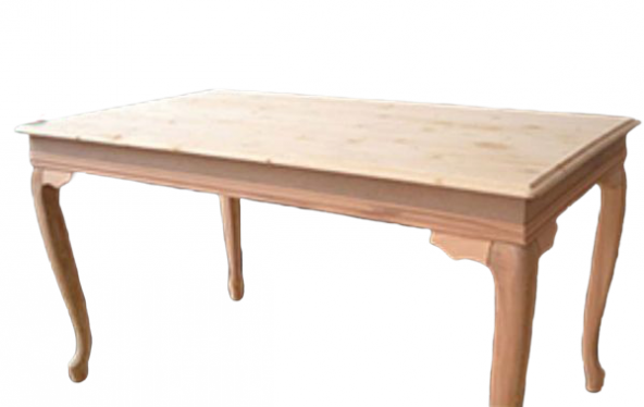 Masa 13576 model ahşap LADİN masif sabit tabla Klasik kayın ASLAN ayak El Yapım ürün görseli 1