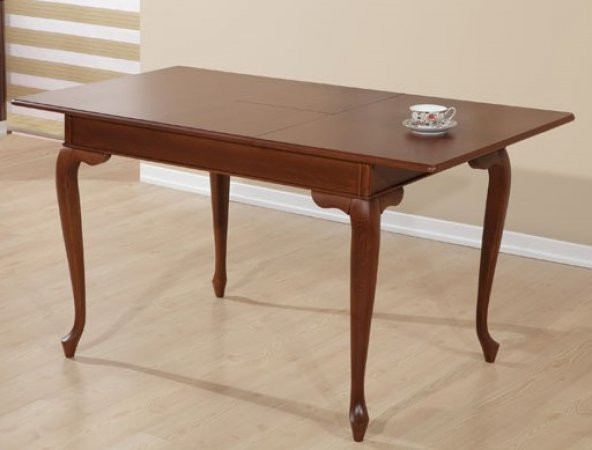 Masa 13739 ASLAN ayak model Klasik Kayın Açıl Parlak ceviz Kayın Kaplama Tabla ürün görseli 1