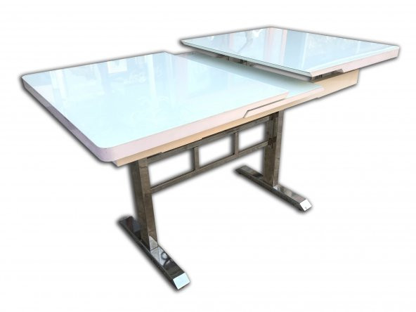 Masa 13778 Ayak Japon Model Metal Nikelaj Dikdörtgn KELEBEK Yan Açıl Temper Cam ürün görseli 1