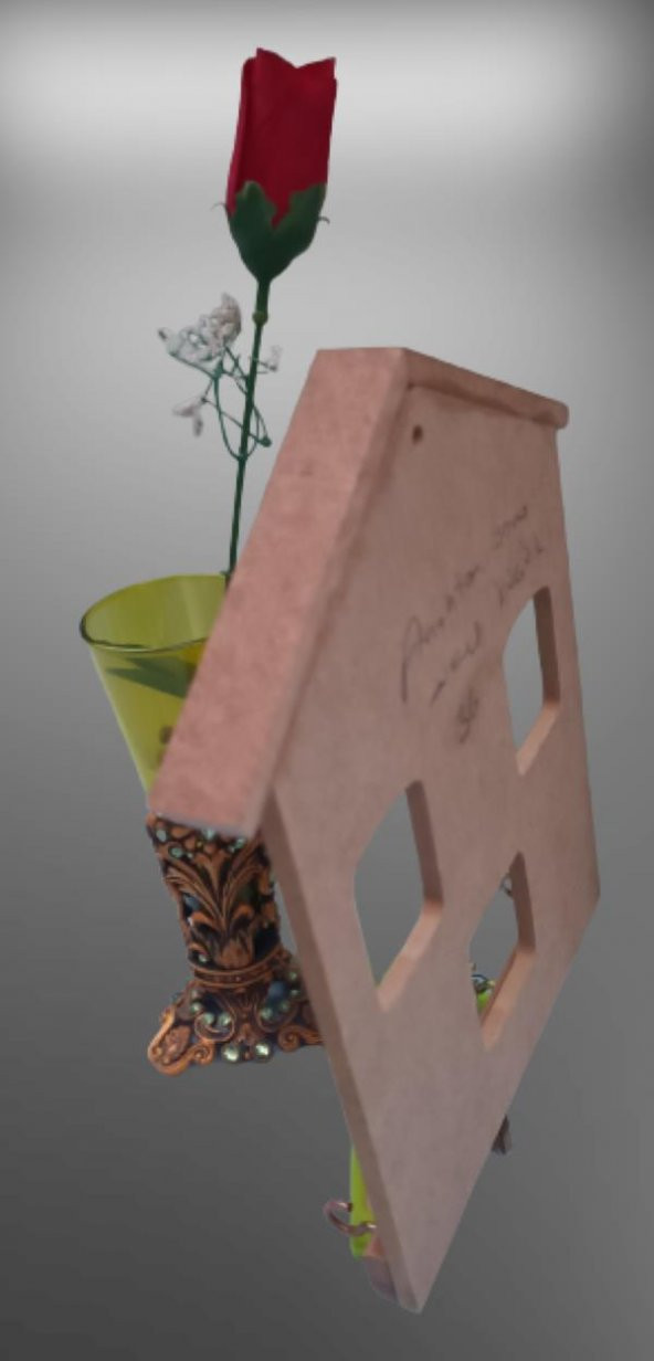 Hobi ERDL Dekoratif 90061 Model Anahtarlık Kutu Ham Ahşap MDF El Yapım ürün görseli 1