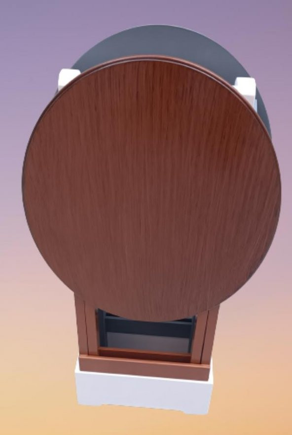 Zigon Çanta 90123 Sehpa Oval Model İkili Takım Mdf  Gri-Ceviz Renk Uyum El Yapım ürün görseli 1