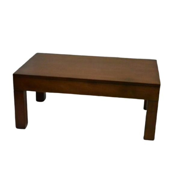 Orta Sehpa 13563 KÜT Model Ahşap Kutu Ayak MDF Parlak Ceviz Natüre Tabla El Yapı ürün görseli 1