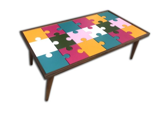 Orta Sehpa 13922 PUZZLE Bulmaca Kayın Ayak Üstü cam Çocuk gelişim Destek Ürün ürün görseli 1