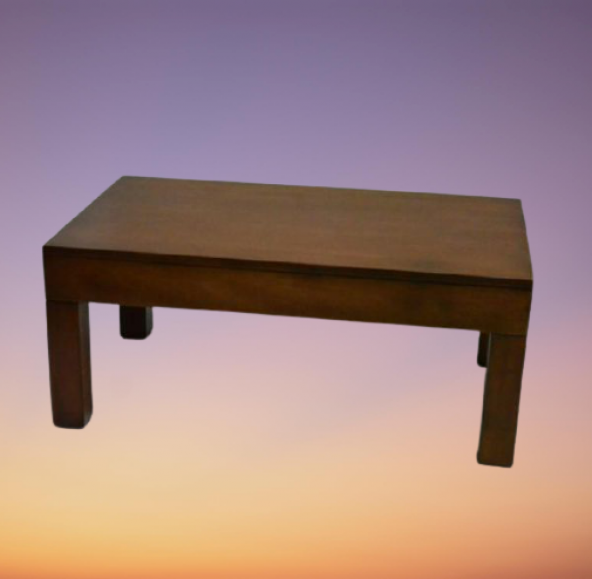 Orta Sehpa 17782 Klasik Model Ahşap Kutu Küt Ayak MDF Ceviz Natüre Tabla El Yapım ürün görseli 1