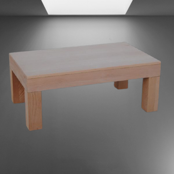 Orta Sehpa 17783 KÜT Klasik Model Ahşap Küt Ayak MDF HAM Natüre Tabla El Yapım ürün görseli 1