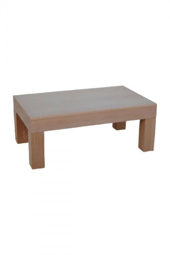 Orta Sehpa 18522 KÜT Klasik Model Ahşap Kutu Ayak MDF HAM Renk Tabla El Yapım ürün görseli 1