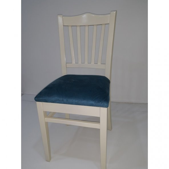 Sandalye12595 ÇITALI Kayın MODEL RETRO iskelet Mavi örgü döşeme kumaş El yapım ürün görseli 1