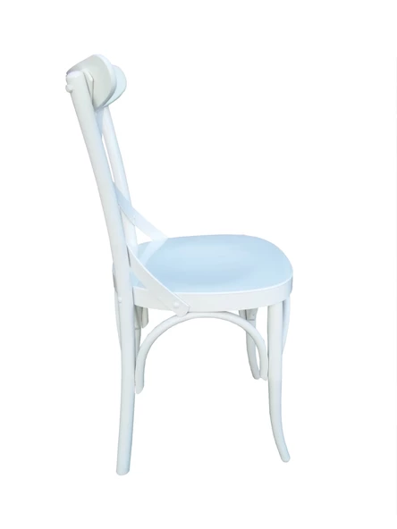 Sandalye 12575 Çapraz model Kayın Bambu RETRO Ayak Parlak Beyaz El Yapım ürün görseli 1