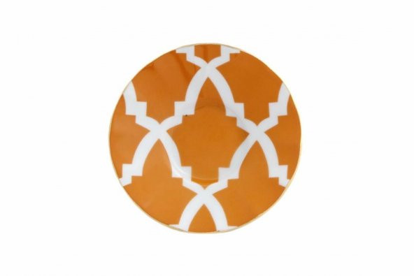 Porland Morocco Desen3 Turuncu Ergonomik Çay Tabağı 12 cm 04A+P021487 ürün görseli 1
