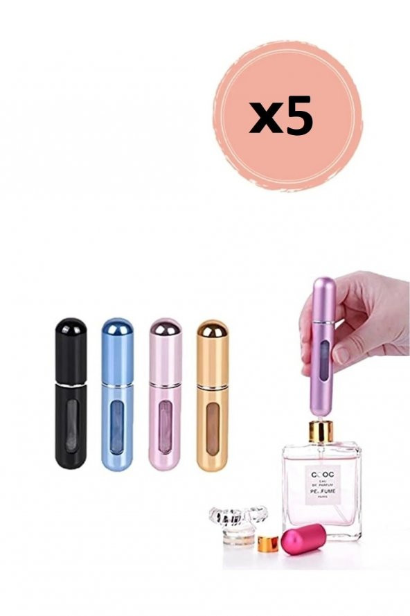 5 Adet Taşınabilir Mini Doldurulabilir Parfüm Atomizer Doldurulabilir Parfüm Şişeleri Boş Küçük ürün görseli 1