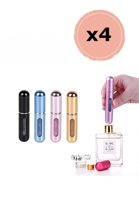 4 Adet Taşınabilir Mini Doldurulabilir Parfüm Atomizer Doldurulabilir Parfüm Şişeleri Boş Küçük ürün görseli 1