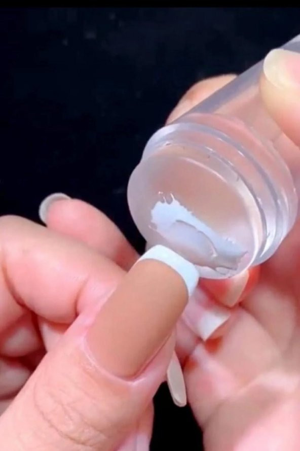 Tırnak Süs Damgalama Yumuşak Ve Pürüzsüz Yüzey, Kolay Ve Pratik French Stamper Aleti Seti ürün görseli 1