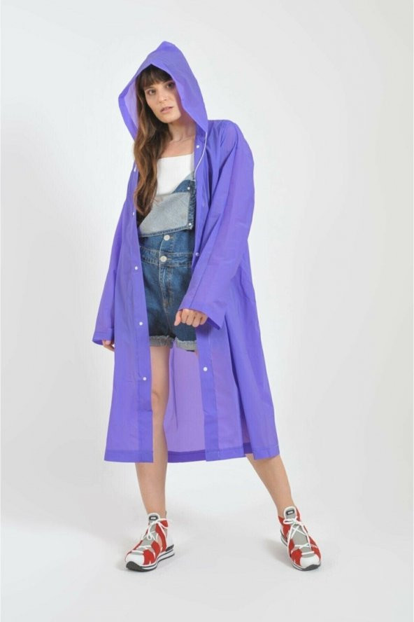 Unisex Eva Kumaş Su Rüzgar Geçirmez Yağmurluk ürün görseli 1