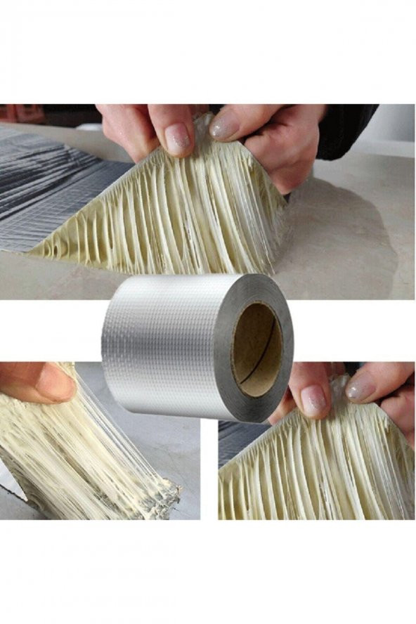 Süper Güçlü Su Sızdırmaz Çamur Bant 5mt X 5cm Tamir Çatlak Boru Bandı. Çatı Izolasyon Bandı 5mx5cm ürün görseli 1