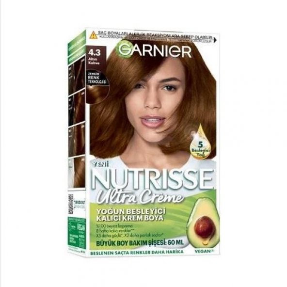 Garnier Nutrisse Ultra Creme Saç Boyası  4.3 Altın Kahve ürün görseli 1