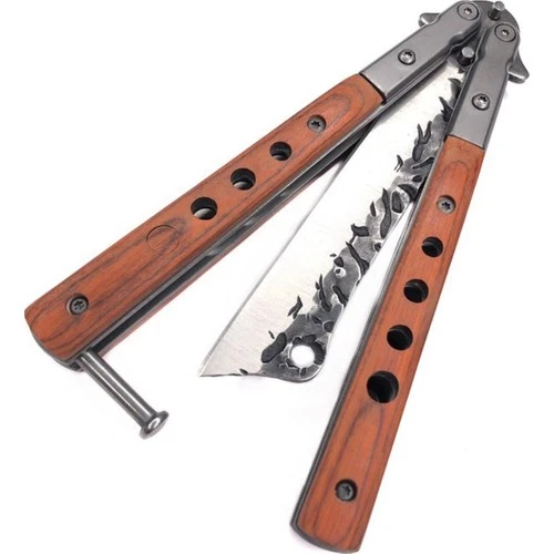 Benchmade Ahşap Ustura Ağız Çakı - Resim 2