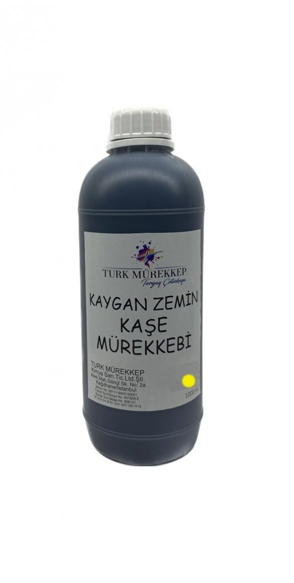 Kaygan Zemin Kaşe Mürekkebi Sarı 1000 ml. ürün görseli 1
