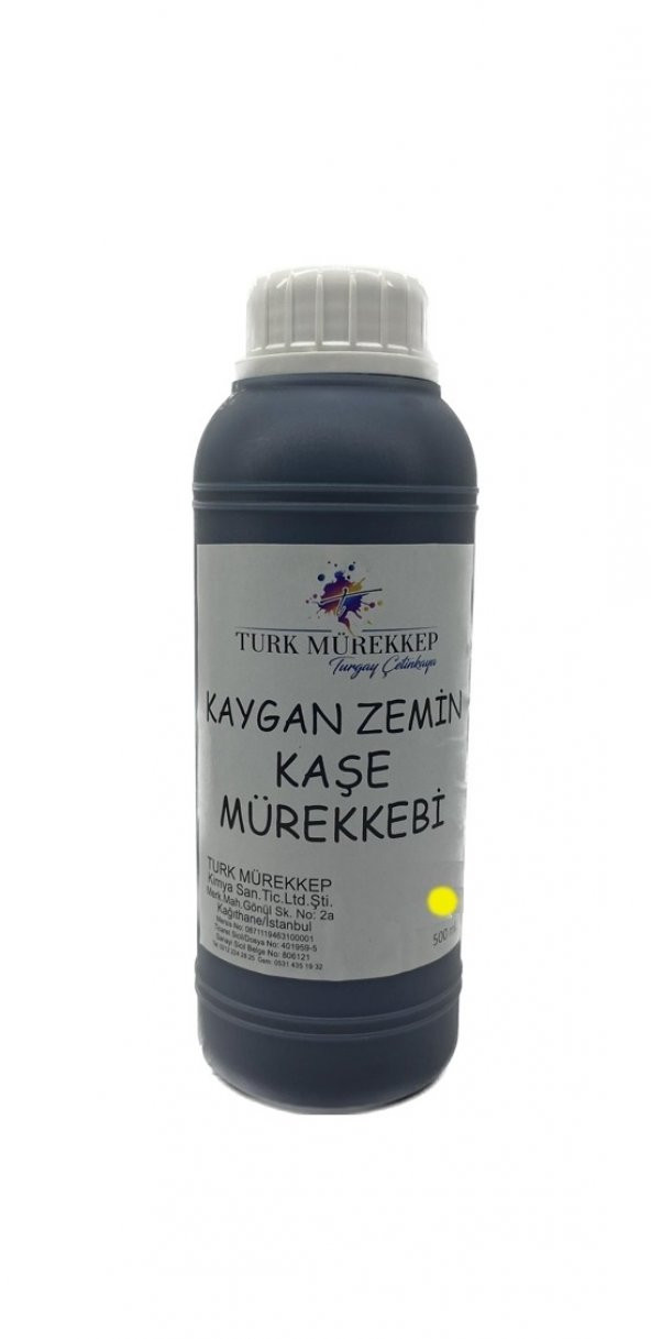 Kaygan Zemin Kaşe Mürekkebi Sarı 500 ml. ürün görseli 1