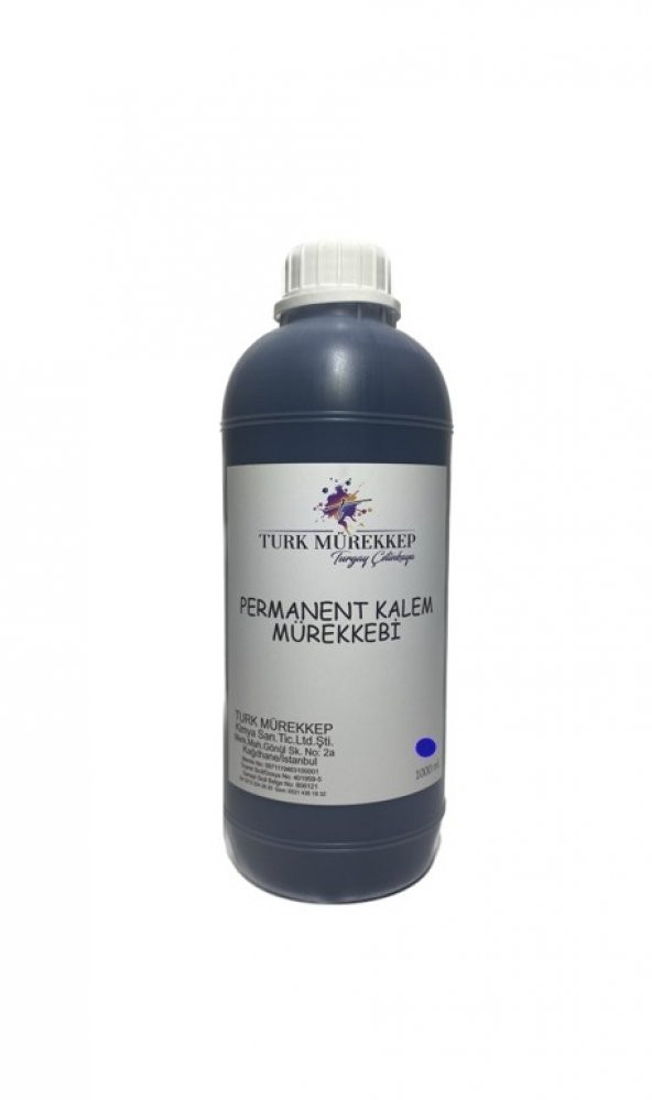 Permanent Kalem Mürekkebi Mavi 1000 ml. ürün görseli 1