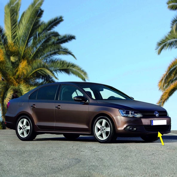 VW Jetta 2011-2014 Ön Tampon Orta Izgarası Siyah Tip 5C6853677 ürün görseli 1