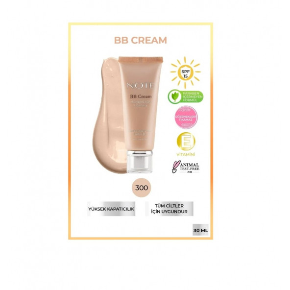 Note BB Cream Fondöten 300 Light Beige ürün görseli 1