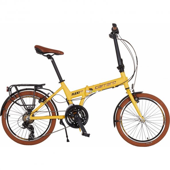 Carraro Flexi 121 Vb V fren Shimano 21 Vites Katlanır Bisiklet  sarı ürün görseli 1