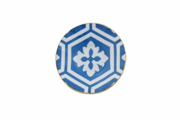 Porland Morocco Desen2 Mavi Ergonomik Çay Tabağı 12 cm 04A+P021485 ürün görseli 1