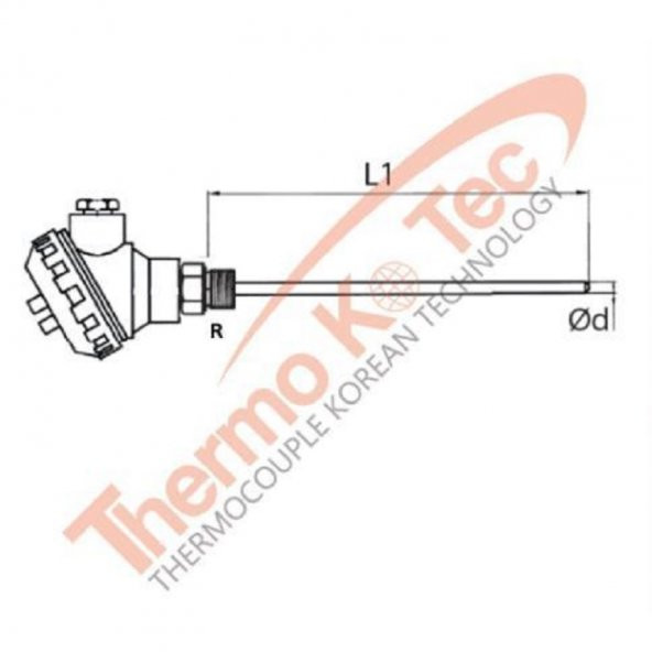 Kafalı Tip PT100 8x700mm - Resim 2