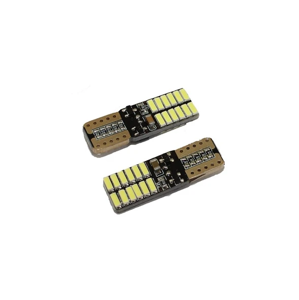 T10 Led Ampul 24SMD Canbus(Arıza Engelleyici) mavi 2'li Set 12V ürün görseli 1