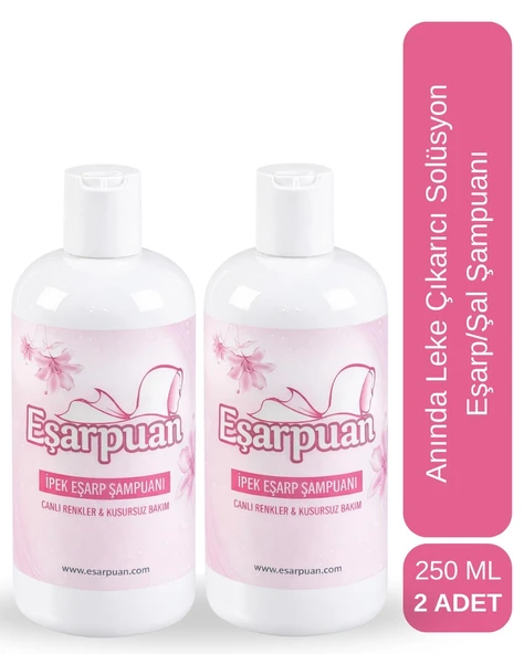 Eşarpuan İpek Şal Eşarp Şampuanı- Anında Leke Çıkaran Solüsyon (2 ADET x 250ML) ürün görseli 1