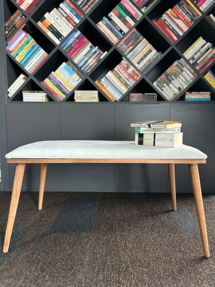 DTM HOME Bukle Tedy Krem Bench Puf ürün görseli 1