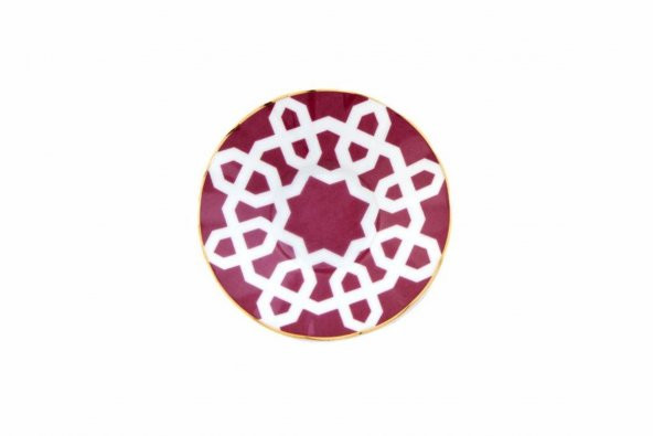 Porland Morocco Desen5 Fuşya Ergonomik Çay Tabağı 12 cm 04A+P021491 ürün görseli 1