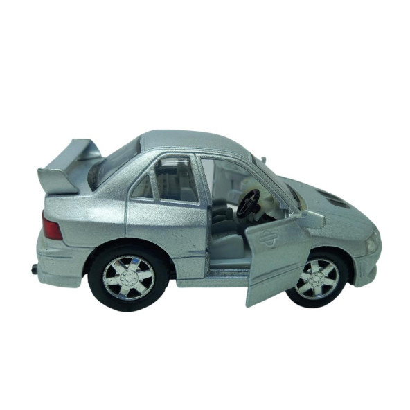 10 cm. Çek Bırak Gri Mıtsubıshı Evolution Diecast Araba - Resim 5