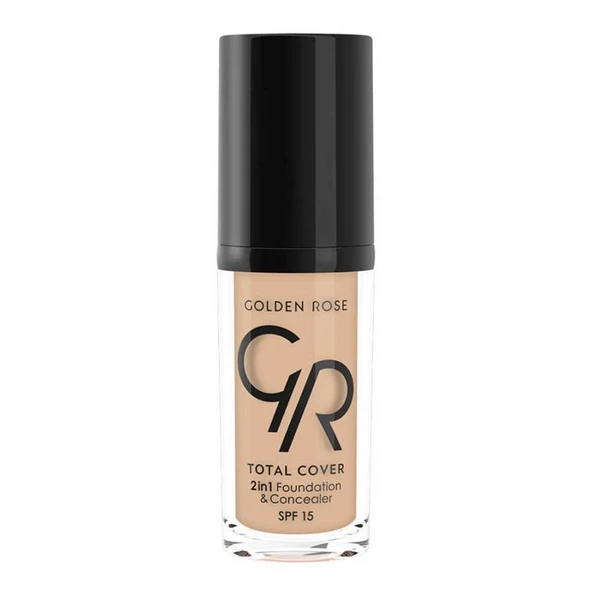 Golden Rose Total Cover 05 Cool Sand 2 in 1 Foundation 30ml ürün görseli 1