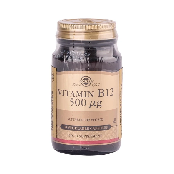 Solgar Vitamin B12 500μg 50 Tablet ürün görseli 1