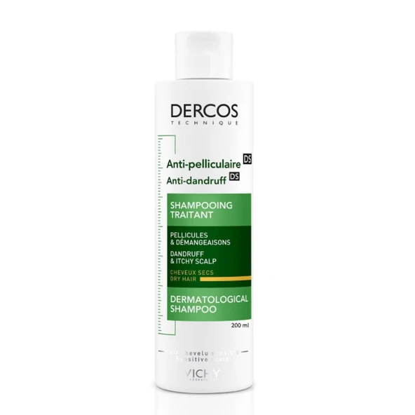 Vichy Dercos Kuru Saçlar İçin Kepeğe Karşı Etkili Bakım Şampuanı 200 ml ürün görseli 1
