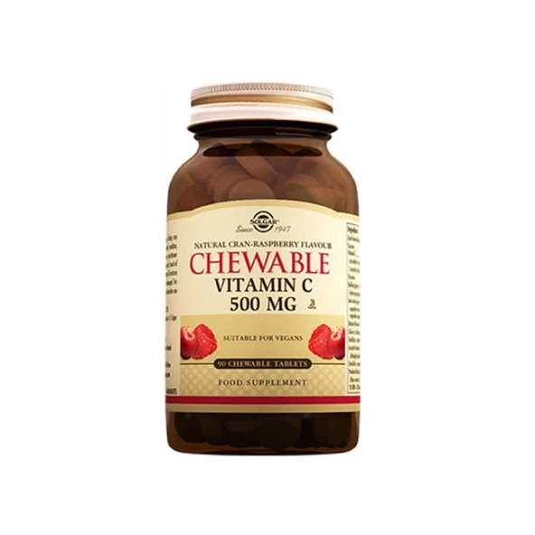 Solgar Chewable Vitamin C 500mg 90 Çiğnenebilir Tablet ürün görseli 1